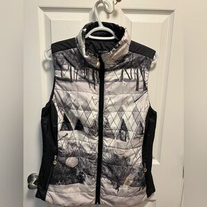 Golfino Women's Black and Gray Quilted Vest